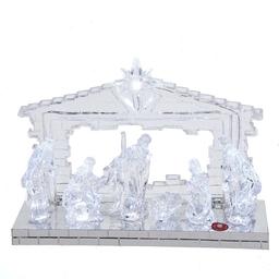Kurt S. Adler 8.7in. Light-Up LED Musical Nativity Scene