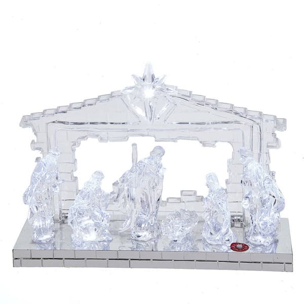 Kurt S. Adler 8.7in. Light-Up LED Musical Nativity Scene