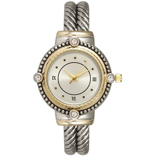 Womens Olivia Pratt Braided Steel Band Watch - 15791TWOTONE - image 
