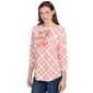 Womens Ruby Rd. Must Haves II Hello Autumn Plaid Tee - image 3