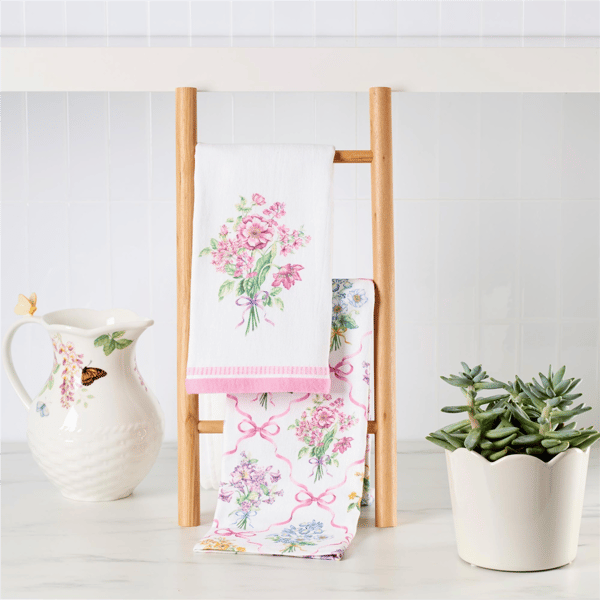 Lenox® Bouquet Ribbon Kitchen Towels - Set of 2
