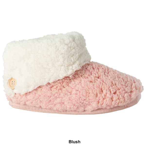 Womens Capelli New York Berber Boot Slippers with Button