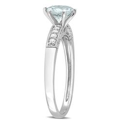 Gemstone Classics™ 10kt. Gold Diamond & Aquamarine Ring