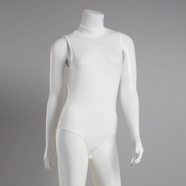 Juniors Self Esteem Jersey Mock Neck Sleeveless Bodysuit - White - image 