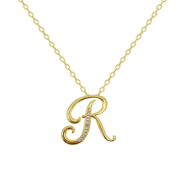 Accents by Gianni Argento Initial R Pendant Necklace - image 