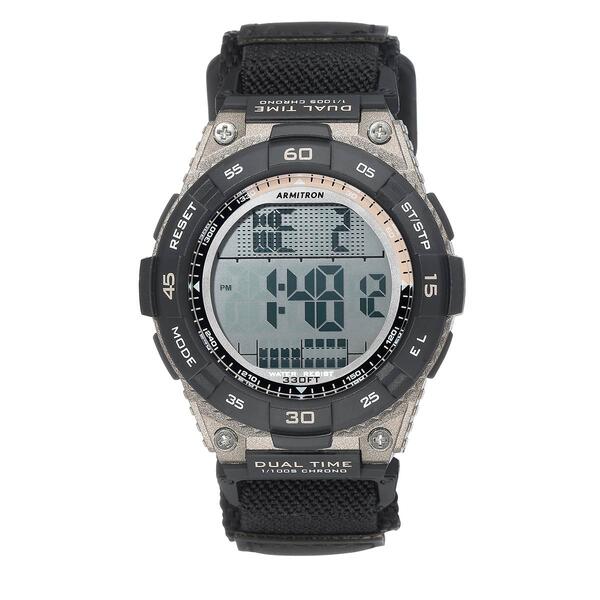 Mens Armitron Black Digital Chronograph Watch - 40-8330BLK - image 