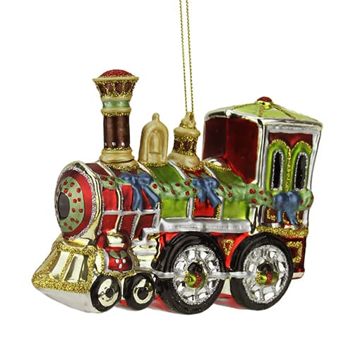 Northlight Seasonal 4in. Multi-Color Glass Train Ornament - image 