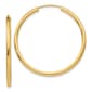 Gold Classics&#40;tm&#41; 35mm. 14kt. Polished Endless Hoop Earrings - image 1