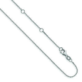 Gold Classics&#40;tm&#41; White Gold Adjustable Chain Necklace