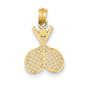 Gold Classics&#40;tm&#41; 14kt. Double Tennis Racquet Pendant - image 1