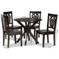 Baxton Studio Liese Dark Brown Finished Wood 5pc. Dining Set - image 9