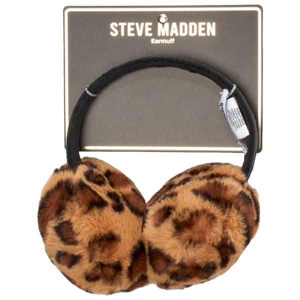 Womens Steve Madden Cheetah Faux Fur Earmuff