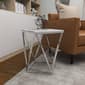 9th & Pike® Silver Marble and Stainless Steel Modern Accent Table - image 9