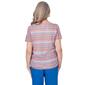 Petite Alfred Dunner Knit Splice Texture Stripe Top - image 2