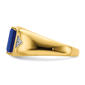 Mens Gentlemens Classics™ 14kt. Gold Sapphire & Diamond Ring - image 3