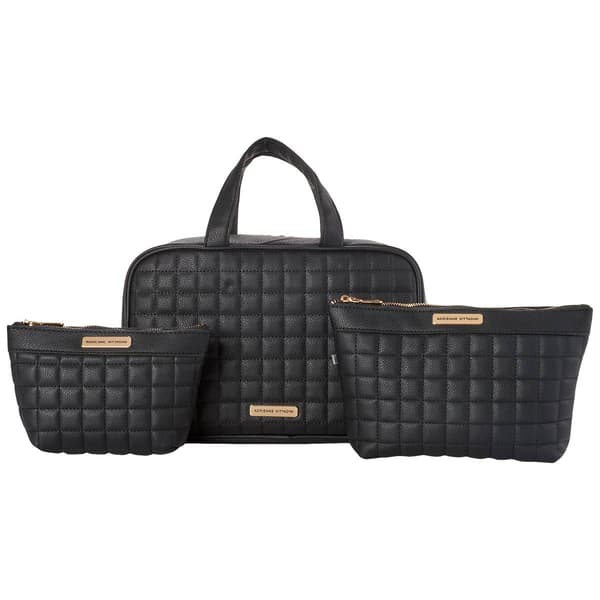 Adrienne Vittadini 3pc. Quilted Cosmetic Kit - image 