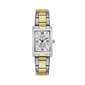Womens Caravelle Classic Rectangular Two-Tone Watch - 45L167 - image 1