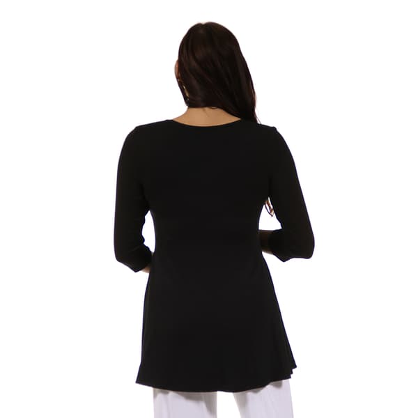 Womens 24/7 Comfort Apparel 3/4 Sleeve Tunic Maternity Top