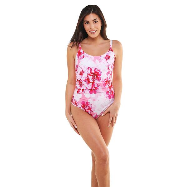 Womens Nicole Miller Studio Floral One Piece Swimsuit - image 