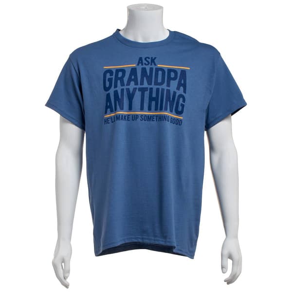 Mens Ask Grandpa Anything Short Sleeve Tee - image 