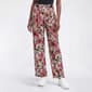 Petite Robert Louis Button Tab Waist Floral Silky Wide Leg Pants - image 1
