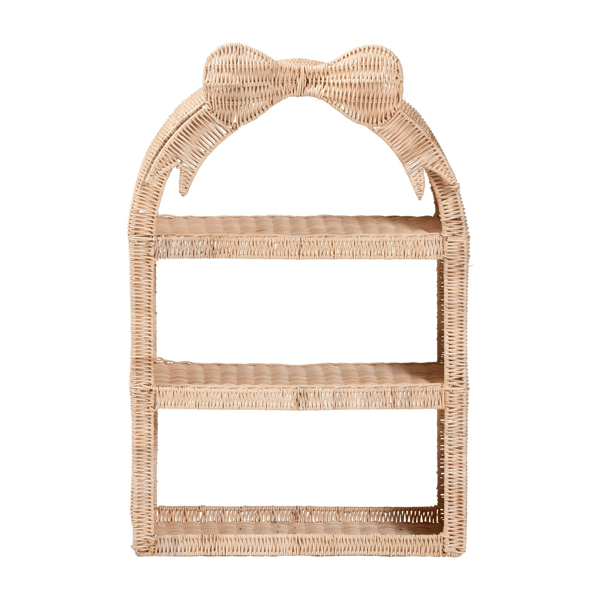 bali & pari Creusa Natural Rattan Wall Shelf