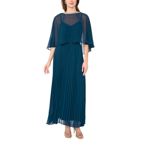 Womens MSK Chiffon Overlay Pleat Gown - image 