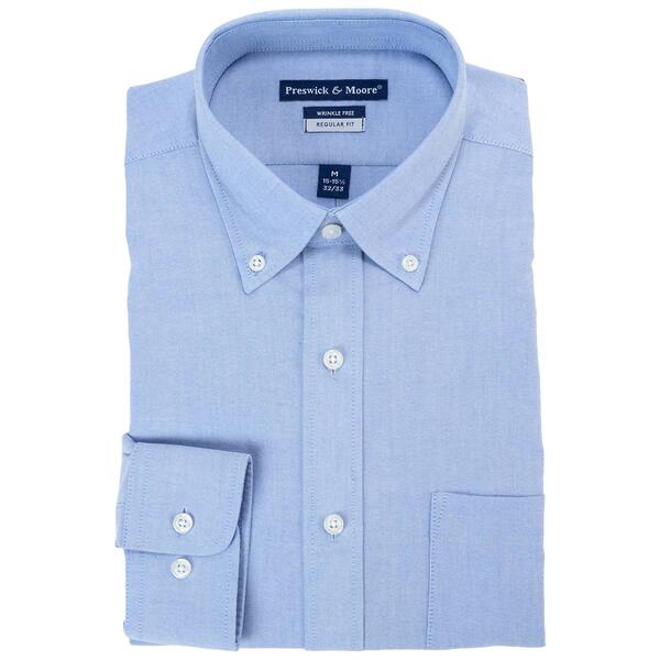 Mens Preswick & Moore Regular Fit Oxford Dress Shirt - Light Blue - image 