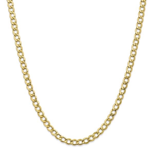 Mens Gold Classics&#40;tm&#41;10kt. 5.25mm 26in. Semi-Solid Chain Necklace