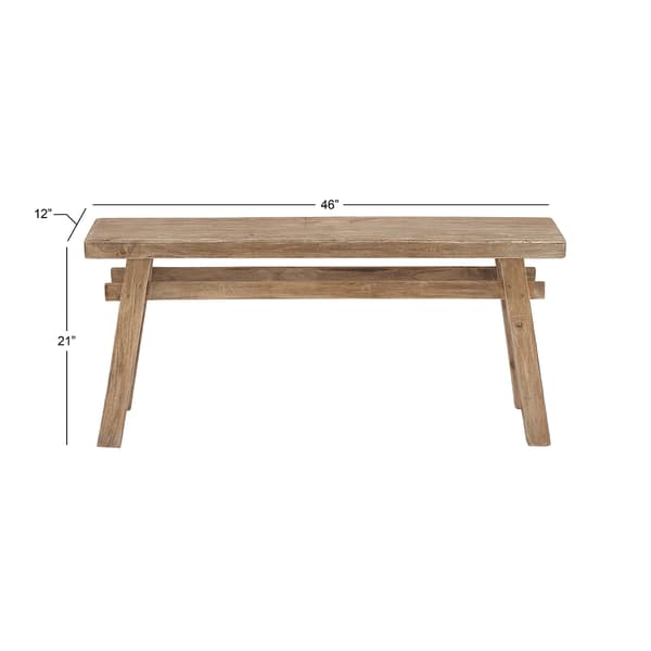 9th & Pike&#174; Brown Mahogany Rustic Bench
