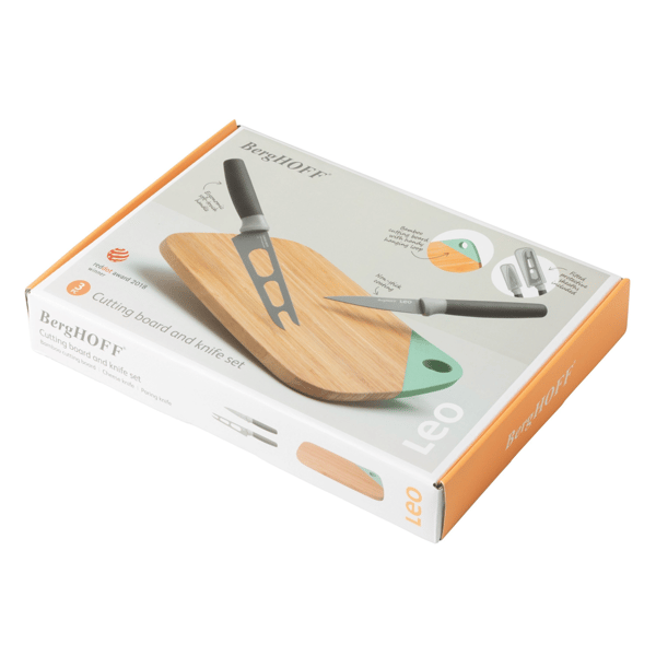 BergHOFF Leo 3pc. Knife & Cutting Board Set
