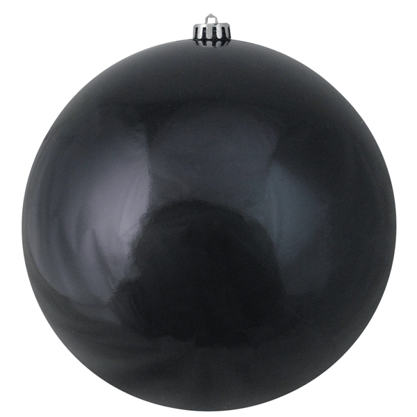 Northlight Shiny Jet Black Shatterproof Christmas Ball Ornament - image 
