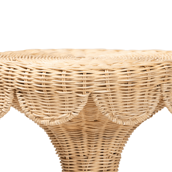 bali & pari Natala Handwoven Wicker Tulip End Table