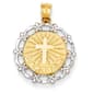 Unisex Gold Classics&#40;tm&#41; 14kt. Gold Yellow & Rhodium Baptism Pendant - image 1