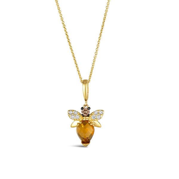 Le Vian Chocolatier(R) Citrine & Diamonds Honey Gold(tm) Bee Pendant - image 
