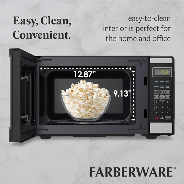 Farberware® 0.9 cu. ft. Black 900-Watt Countertop Microwave Oven