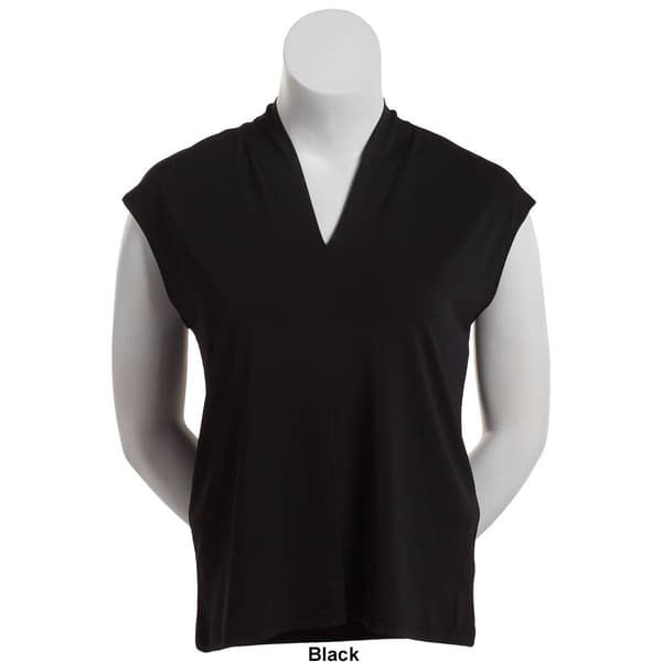 Womens Emaline Essentials Dolman Sleeve V-Neck Crepe Blouse