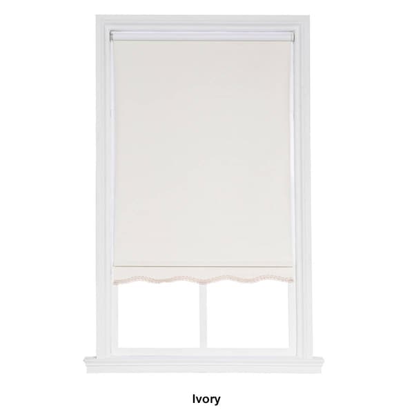 Fringed Cordless Vinyl Roller Shade - 15x64in. - 39.5x64in.