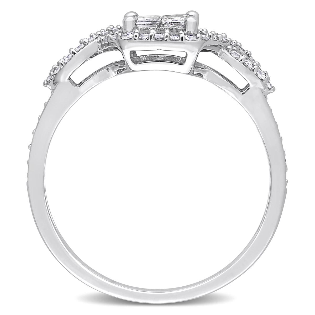 Diamond Classics™ 10kt. White Gold 1/2ctw. Diamond Crossover Ring
