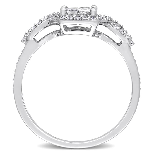 Diamond Classics™ 10kt. White Gold 1/2ctw. Diamond Crossover Ring