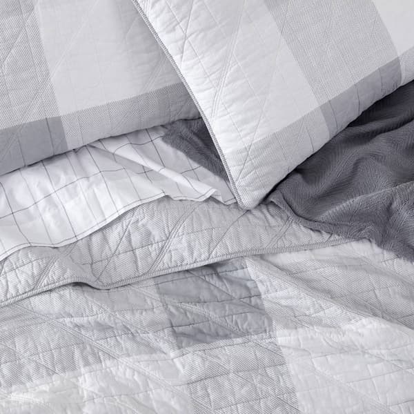 Eddie Bauer Boulder 136 Thread Count Reversible Quilt Set - Grey
