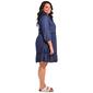 Plus Size Mlle Gabrielle Faux Denim Babydoll Shirtdress - image 4