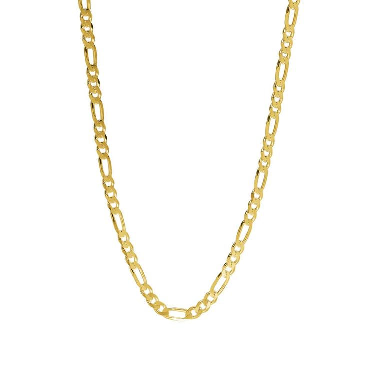 24in. Vermeil Sterling Silver Figaro Chain Necklace