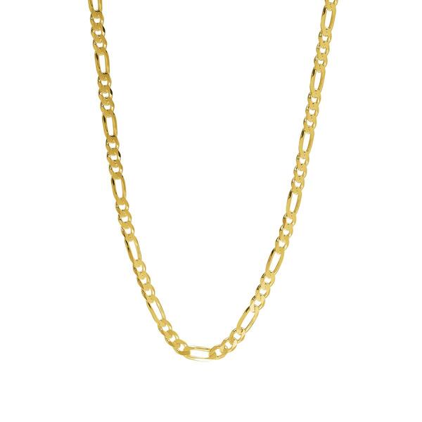 24in. Vermeil Sterling Silver Figaro Chain Necklace - image 