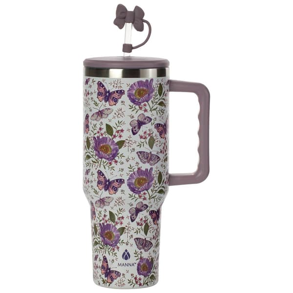 Agenda 40oz. 3D Purple Butterfly Travel Cup - image 