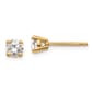 Pure Fire 14kt. Yellow Gold 4-Prong 1/2ctw. Diamond Stud Earrings - image 1