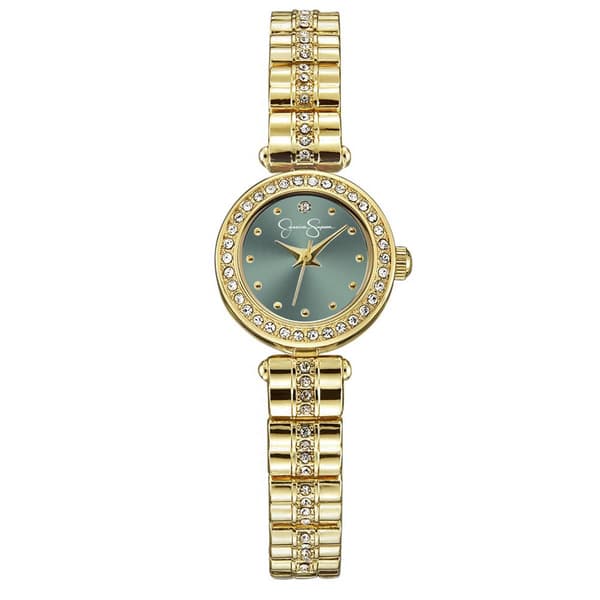 Womens Jessica Simpson Green Dial Mini Bracelet Watch - JS0082GDG - image 