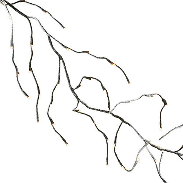 Kurt S. Adler 6ft. LED  White Twinkle Frosted Vine Garland - image 