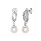 Gemstone Classics&#40;tm&#41; Sterling Silver Pearl & Sapphire Drop Earrings - image 1