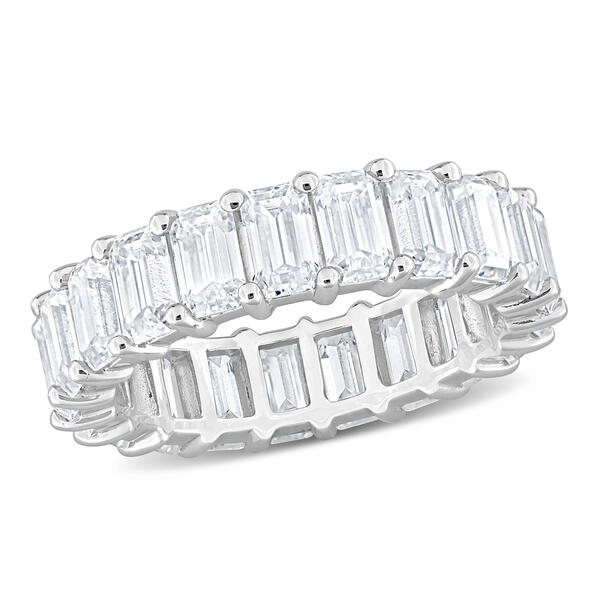 Sterling Silver 6 1/3ctw. White Moissanite Eternity Ring - image 